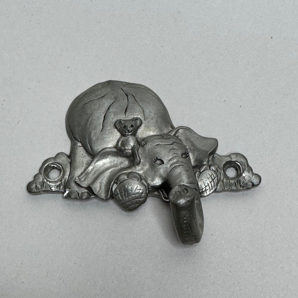 Seagull Pewter Canada 1994‎ Elephant Kids Wall Hook